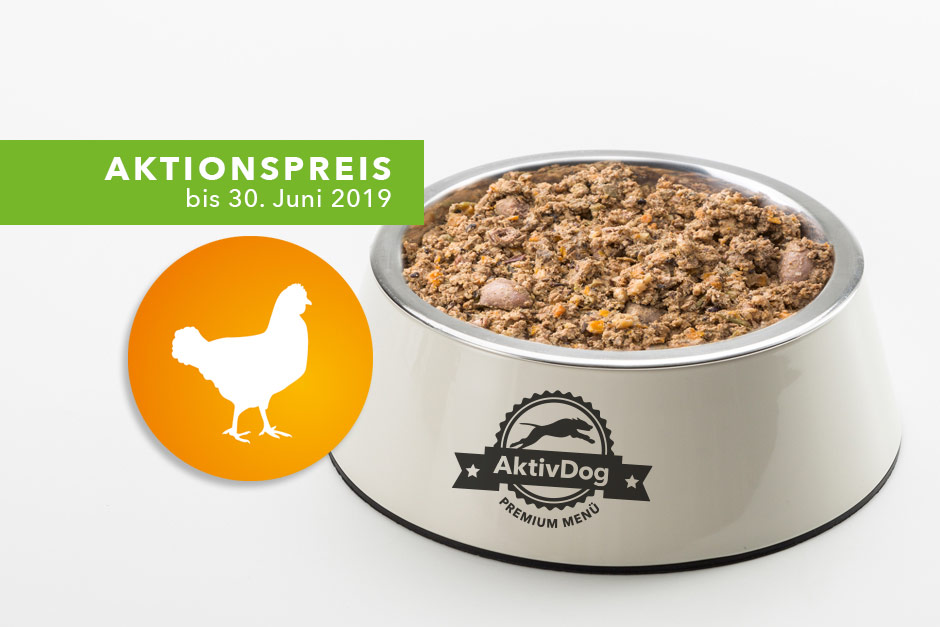 Aktionspreis von AktivDog Geflügel bis zum 30. Juni 2019