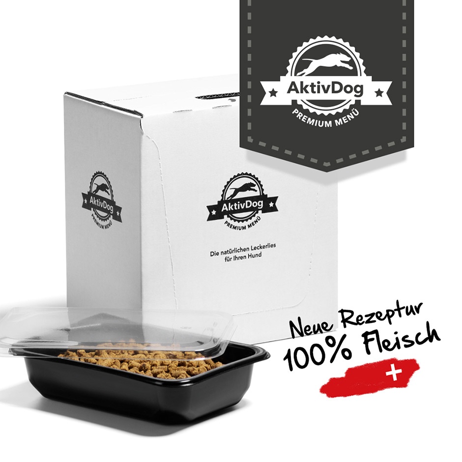 AktivDog Hundeleckerlis aus der Schweiz mit neuer Rezeptur. Jetzt 100% Fleisch!